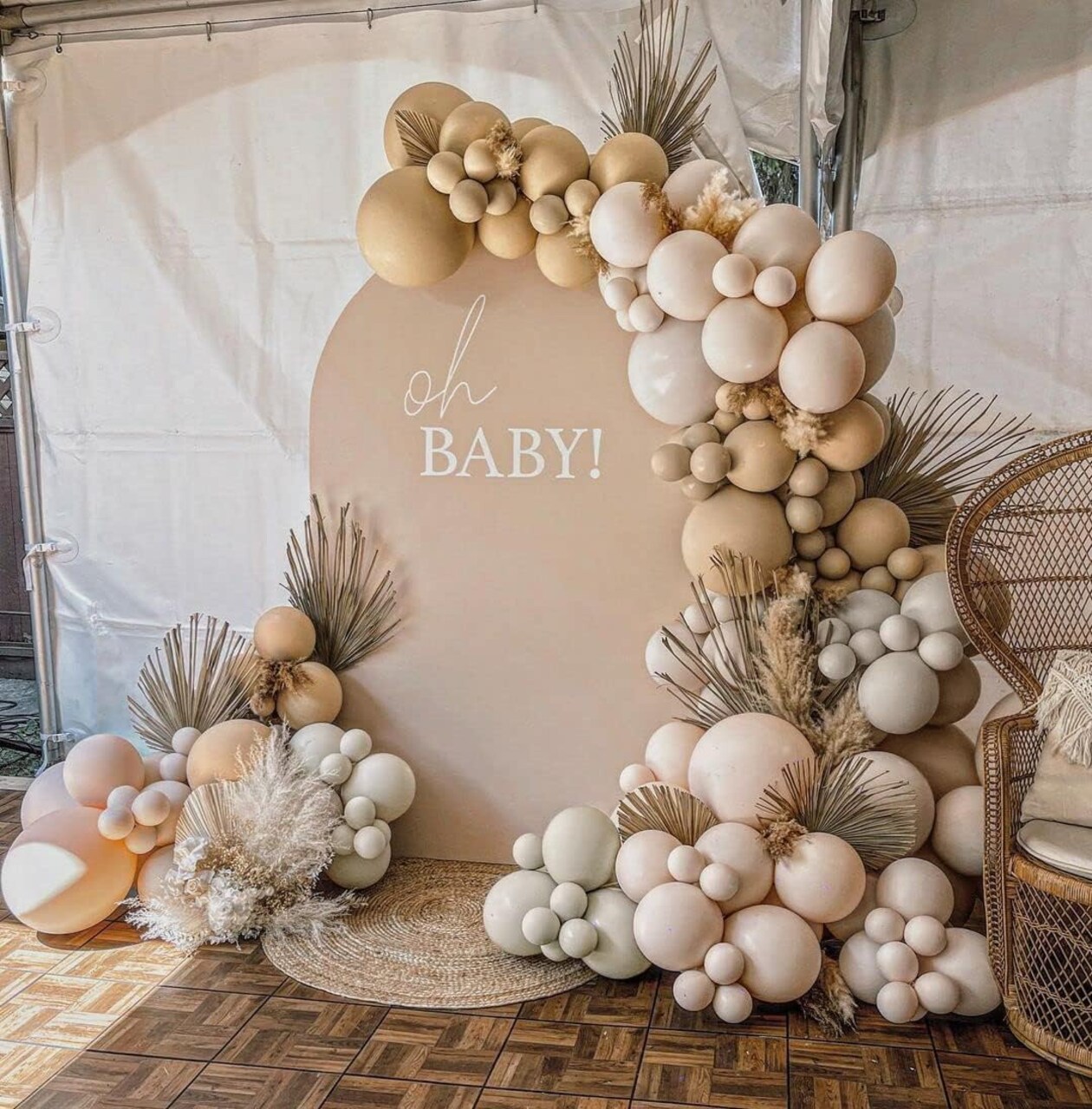 Double Stuffed White And Beige Balloons Garland Blush Ivory Apricot Balloons Cream White Sand Balloons Arch Kit For Boho Party Baby Shower Netural Gender Reveal Birthday Baptism Decorations